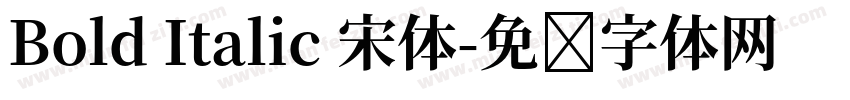 Bold Italic 宋体字体转换
